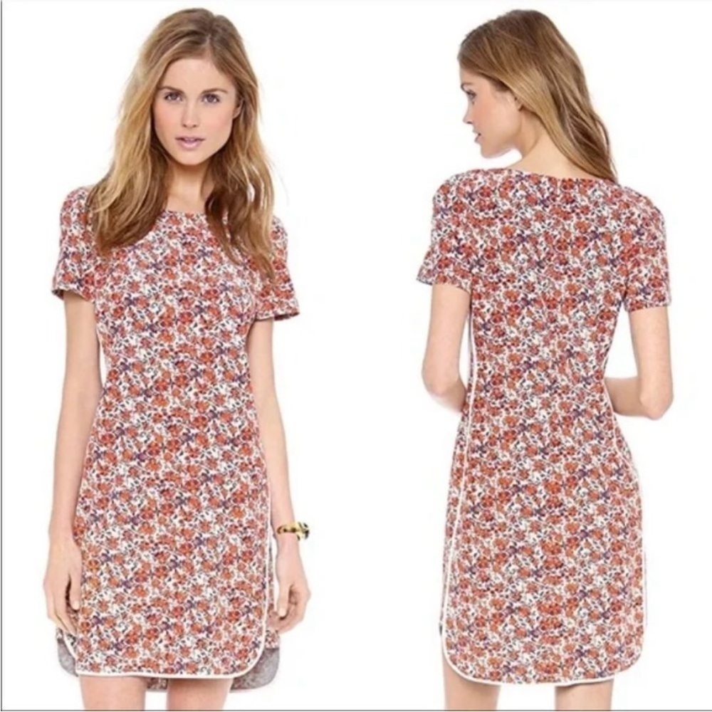 Rebecca Taylor Sweet William Floral Silk Shift Dress